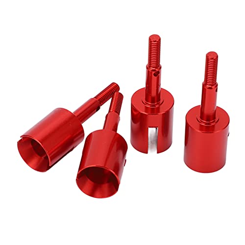 ZAICOLER RC Differential Cup, 4 Stück RC Diff Cup Differential Joint Cup RC Car Differential Cup RC Rear Steering Cup Aluminium Upgrade Teil für TT02 1/10 RC Fahrzeug (Rot) von ZAICOLER