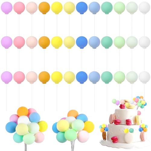 ZALAON Kugel-Kuchenaufsatz, 36 Stück, Mini-Ballons, Kuchenaufsatz, Stäbchen für Hochzeit, Babyparty, Party, Kuchendekoration von ZALAON