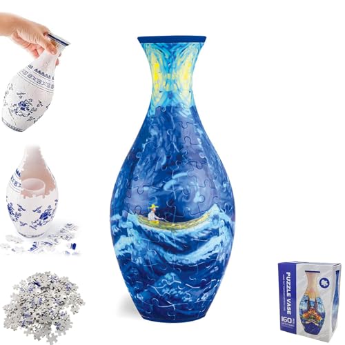 ZANWANXIN 3D Arts Puzzle Vase, 3D Flower Vase Puzzle for Adults 160 Pieces, Flower Vase Unique Jigsaw Decorations, for Flower Arrangement Office Home Decoration (Boat) von ZANWANXIN