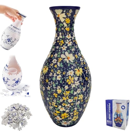 ZANWANXIN 3D Arts Puzzle Vase, 3D Flower Vase Puzzle for Adults 160 Pieces, Flower Vase Unique Jigsaw Decorations, for Flower Arrangement Office Home Decoration (Broken Flowers) von ZANWANXIN