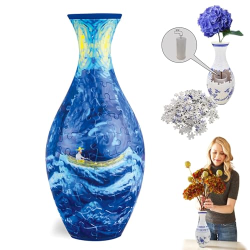 ZANWANXIN 3D Arts Puzzle Vase, Puzzle Vase for Adults, 3D Puzzle Vase, 3D Vase Puzzles for Adults, Puzzle Planter, 3D Art Puzzle Vase, Puzzle Vase, 3D Crystal Puzzle (Boat) von ZANWANXIN