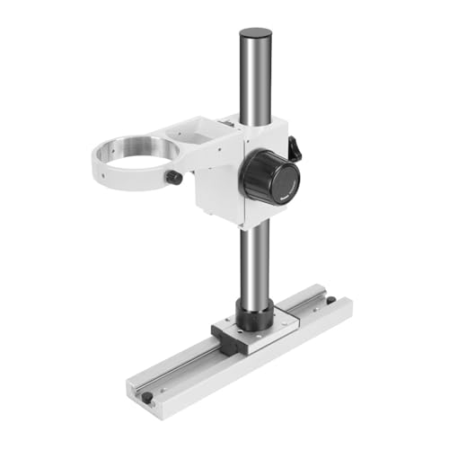 ZASCHMOY Mikroskop-Gleitschienenschienenständer, Mikroskop-Hebeständer, 300 Mm Lange Säule, Universeller 360-Grad-verstellbarer Mikroskophalter, für die Meisten Mikroskopkameras von ZASCHMOY