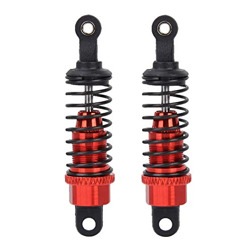 ZAWELIYO 2PCS 1/18 Fernbedienung Auto Metall Absorber Dämpfer Rot 65mm, Hervorragende Dämpfungswirkung, Federn mit Guter Elastizität, Stabiles und Ausgewogenes Fahren von ZAWELIYO