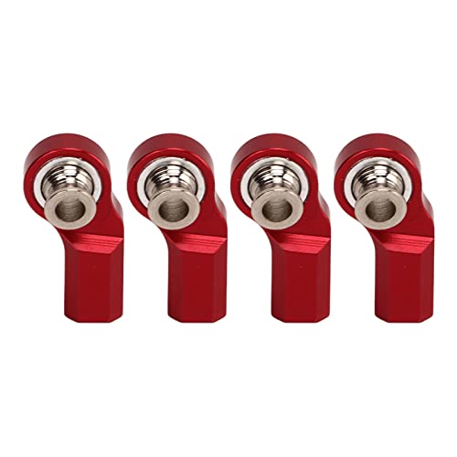 ZAWELIYO 4pcs RC -Auto -Aluminium -Leichtmetallstabende mit Lenkstab für 1/10 RC -Modellauto Axial SCX10 (Rot) von ZAWELIYO