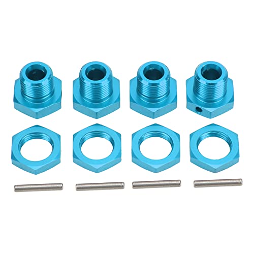 ZAWELIYO 4set Aluminium Hex Drive RC Wheel Hub Kit für Arrma 1/8 Karton Auto Anwendbares Szene (Blau) von ZAWELIYO