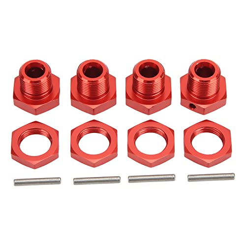 ZAWELIYO 4set Aluminium Hex Drive RC Wheel Hub Kit für Arrma 1/8 Karton Auto Anwendbares Szene (Rot) von ZAWELIYO