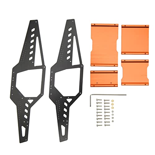 ZAWELIYO Aluminiumlegierung RC Car Frame Body Shell Roll Cage 1/24 RC -Auto -Upgrade -Teile für Fernbedienungsauto -Auto -Enthusiasten (Orange) von ZAWELIYO