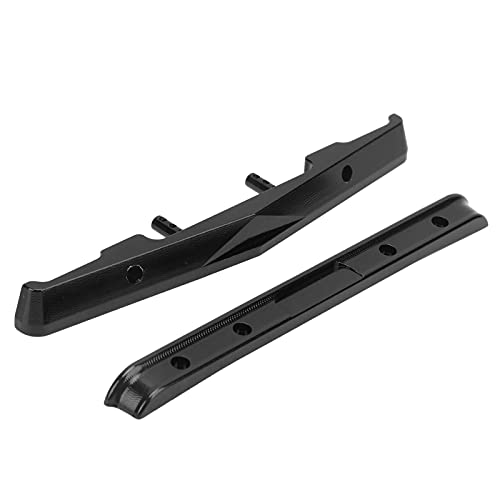 ZAWELIYO Aluminiumlegierung Vorne und Hinten Stoßstangen-Set, Ersatzteile mit Befestigungsschrauben für Axial SCX24 90081 1/24 RC-Autos (Schwarz) von ZAWELIYO