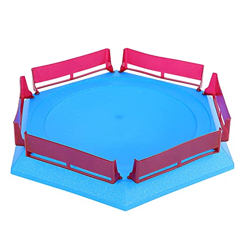 ZAWELIYO Aufregendes Duell-Top-Arena-Spielzeug für Kinder, Burst-Gyro-Disk mit Leitplanke, Tragbar, PP-Material, 38 X 32,7 X 5,5 cm, 232 G Gewicht (Perlblau) von ZAWELIYO