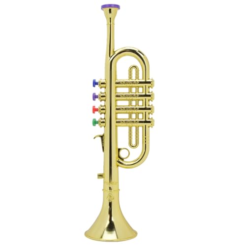 ZAWELIYO Kid -Trompete, Golden Trompete Musikinstrumente Spielzeug für Kid Kleinkind Gefälschte Plastik Vorschulmusikspielzeug, Windinstrument mit 4 Farbschlüssel für Musikalische ZAWELIYO Kid -Trompete, Golden Trompete Musikinstrumente Spielzeug für Kid Kleinkind Gefälschte Plastik Vorschulmusikspielzeug, Windinstrument mit 4 Farbschlüssel für Musikalische von ZAWELIYO