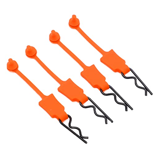 ZAWELIYO RC Auto Shell Universal Karosserie Clips Pins Ersatz Modell Auto Zubehör für ARRMA Axial SCX10 TRX4 D90 Redcat GEN8 (Orange) von ZAWELIYO