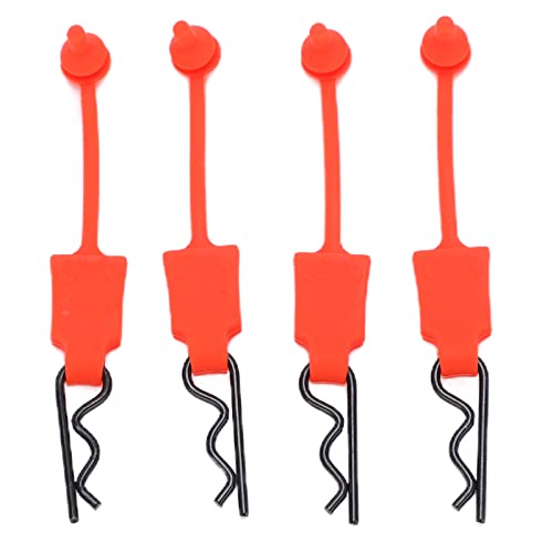 ZAWELIYO RC Auto Shell Universal Karosserie Clips Pins Ersatz Modell Auto Zubehör für ARRMA Axial SCX10 TRX4 D90 Redcat GEN8 (Rot) von ZAWELIYO