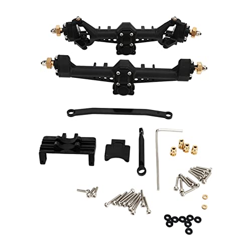 ZAWELIYO RC -Auto Vorderen Heck -Portalachse Kit Kunststoffgehäuse Erhöhte Vordere Hintere Achse -Baugruppe für 1/24 für Axial SCX24 (Schwarz) von ZAWELIYO