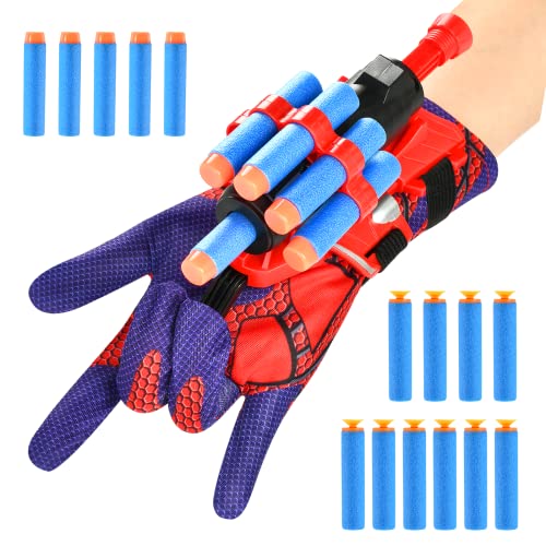 ZAZOOT 1 Set Spiderman Web Shooter, Spider Launcher Handschuhe, Spiderman Spielzeug,Handschuhe Kinder, Spiderman Web Shooter von ZAZOOT