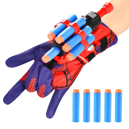 ZAZOOT Launcher Handschuh, 1 Set Spiderman Web Shooter, Spider Launcher Handschuhe, Spiderman Spielzeug Handschuh, Kinder, Spiderman Web Shooter von ZAZOOT