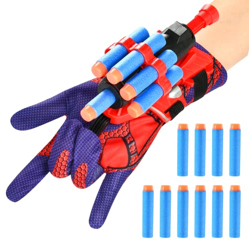 ZAZOOT Launcher Handschuh, 2 Set Spiderman Web Shooter, Spider Launcher Handschuhe, Spiderman Spielzeug Handschuh, Spiderman Handschuhe Kinder, Spiderman Web Shooter, Spiderman Handschuhe von ZAZOOT