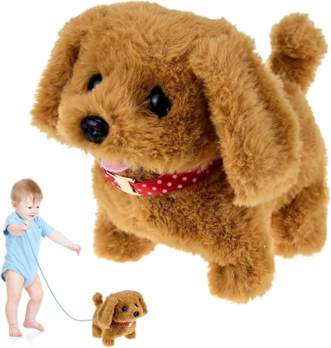 Spielzeug Hund der Läuft und Bellt Hund Spielzeug kinder Hund Spielzeug Kinder Hund mit Leine der Läuft und Bellt for Kinder Laufender Hund Spielzeug Birthday Geschenk für Kinder ab 1 2 3 4 5 6 Jahre von ZBATHTOY