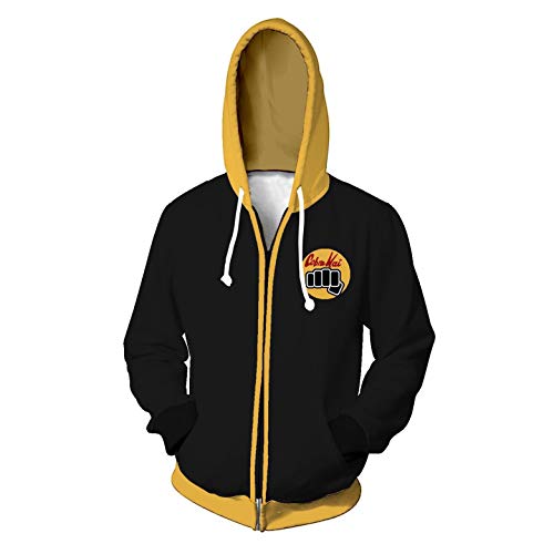 ZBEYETAFO Co.bra Kai Unisex Anime Hoodies, Cosplay Kostüm Hip Hop Casual Hoody, Langarm Sweatshirt Jacke mit Reißverschluss Tops mit Kapuze von ZBEYETAFO