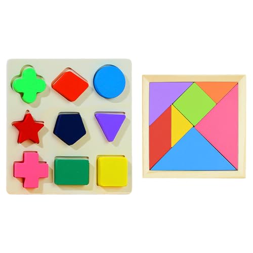 1 Formklassifizierer, 1 Puzzlespielzeug, Lernspielzeug für Kinder im Alter von 2–3 Jahren, Formklassifizierer für Kinder, grafisches Formspielzeug von ZBHDEYG