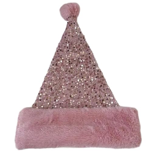 ZBIianxer Auffällige Weihnachtskappen Unisex Santa Hats Mit Pailletten Und Pelziger Ausstattung Für Cosplay Aktivitäten Und Urlaubsmode von ZBIianxer