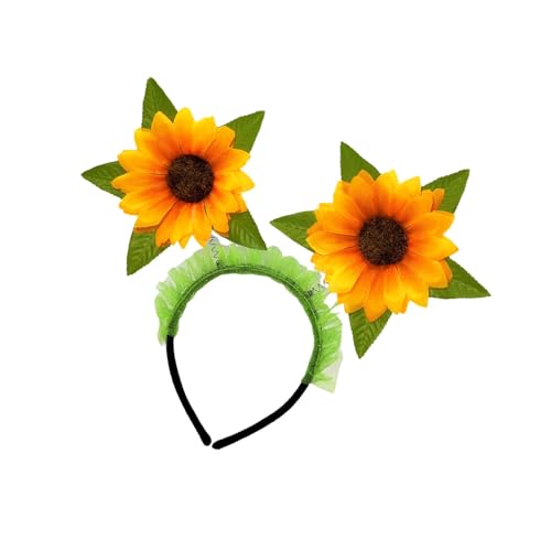 ZBIianxer Blumen Kostüm Stirnband Bühnen Requisiten Blumen Kopfbedeckung Rüschen Spitze Party Requisiten Geburtstagsgeschenk Stirnband von ZBIianxer