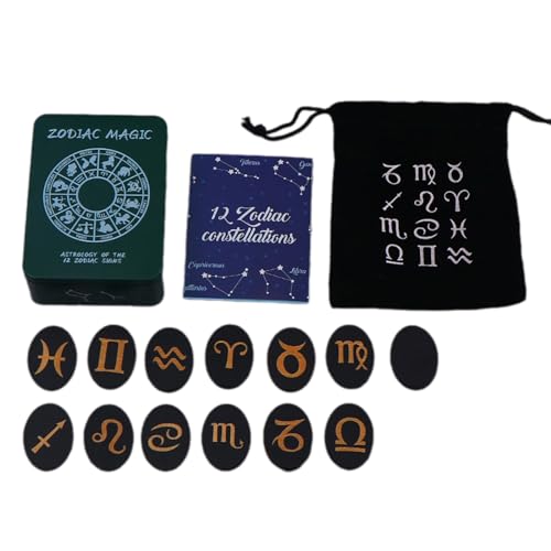 ZBIianxer Meditations And Divinations Runenkarte, handgefertigte Holzrunenkarte, graviertes Symbol für Wahrsagerei und Unterhaltung, Aufbewahrungstasche von ZBIianxer