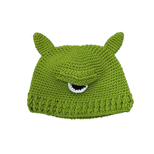 ZBIianxer Mützen Stricken Hörner Ohren Gestrickte Teufelsmütze Halloween Unisex Weiche Kopfbedeckung Männer Frauen von ZBIianxer