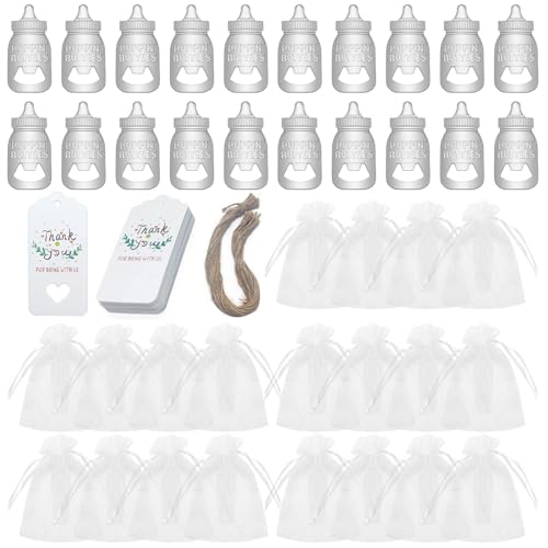 ZBIianxer Vielseitiges Flaschenöffner-Set für Babypartys, stilvolles Flaschenöffner-Set für Gäste, praktisches Werkzeug zum Öffnen von Flaschen, Geschenk, 20 Stück von ZBIianxer