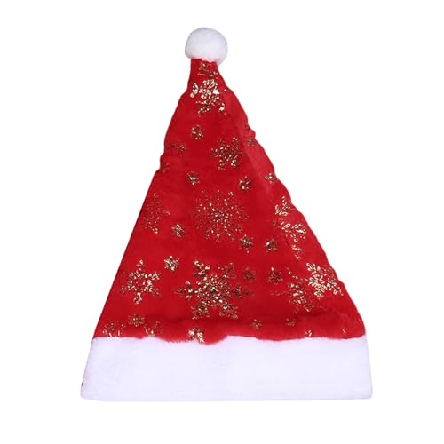 ZBIianxer Weihnachts Nikolausmütze Mit Geweih Weißer Krempe Für Weihnachten Festival Party Neujahr Kopfbedeckung Weihnachtsmann Kostüm Accessoire Geschenk von ZBIianxer