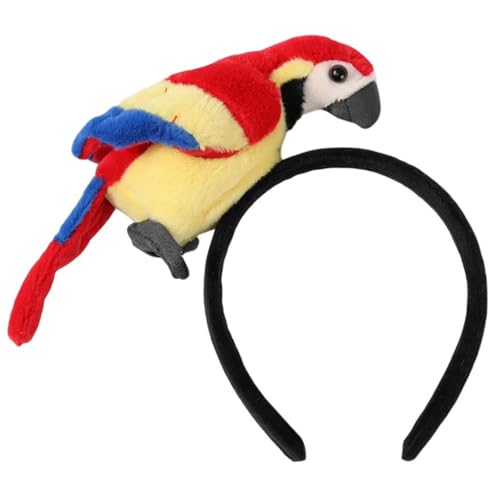 ZBIianxer Whimsy Parrot Dolls Stirnband Lustige Kopfbedeckung Haarbänder Kopfbedeckung Auffällige Haarbänder Geburtstagsparty von ZBIianxer