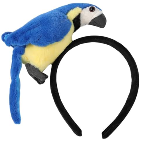 ZBIianxer Whimsy Parrot Dolls Stirnband Lustige Kopfbedeckung Haarbänder Kopfbedeckung Auffällige Haarbänder Geburtstagsparty von ZBIianxer