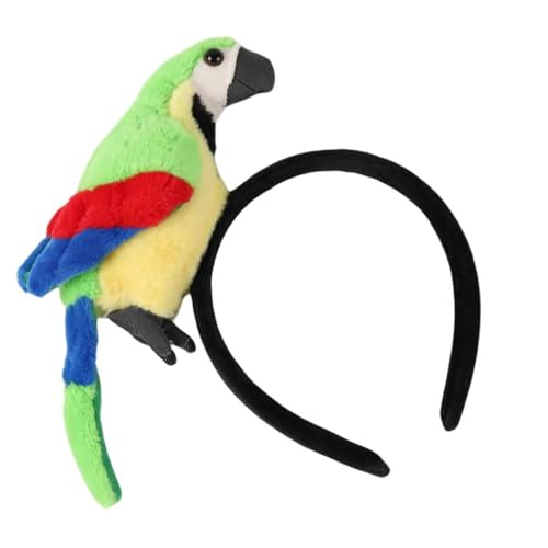 ZBIianxer Whimsy Parrot Dolls Stirnband Lustige Kopfbedeckung Haarbänder Kopfbedeckung Auffällige Haarbänder Geburtstagsparty von ZBIianxer