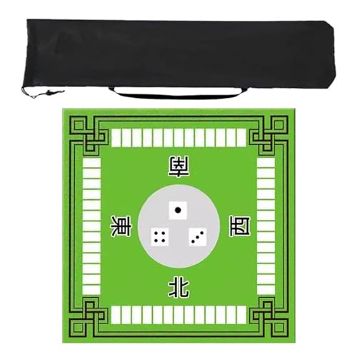 ZCLNYVGJ Mahjong mat Mahjong-Matte Mit Anweisungen, rutschfeste, Leise Mahjong-Tischmatte, Spieltischmatte Mit Aufbewahrungstasche(Style 1,31.4in) von ZCLNYVGJ