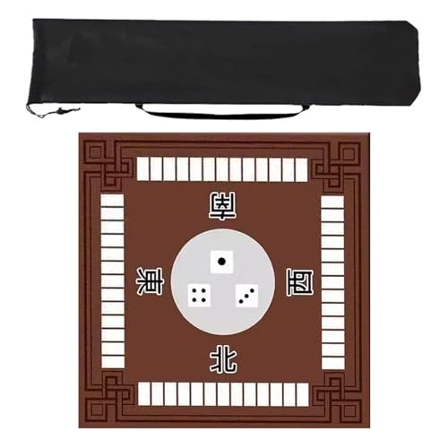 ZCLNYVGJ Mahjong mat Mahjong-Matte Mit Anweisungen, rutschfeste, Leise Mahjong-Tischmatte, Spieltischmatte Mit Aufbewahrungstasche(Style 2,39.3in) von ZCLNYVGJ