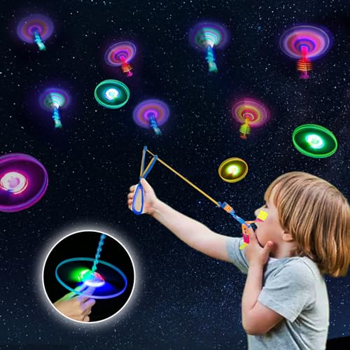 ZCOINS 16 PCS LED-Licht Schleuder Fliegendes Spielzeug, Propeller Flieger Spielzeug Kinder, Hubschrauber Spielzeug Leuchtspielzeug, Kindergeburtstag Spiele Mitgebsel Set Jungen, Party Cool Gadgets von ZCOINS