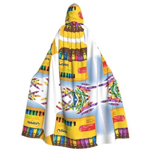 ZDFHKYDY Niedliche Buntstifte, bedruckter Halloween-Kapuzenumhang für Erwachsene, erschwinglicher Umhang für Rollenspiele, Motto-Partys und Festivals, bequeme Passform mit übergroßer Kapuze ZDFHKYDY Niedliche Buntstifte, bedruckter Halloween-Kapuzenumhang für Erwachsene, erschwinglicher Umhang für Rollenspiele, Motto-Partys und Festivals, bequeme Passform mit übergroßer Kapuze von ZDFHKYDY