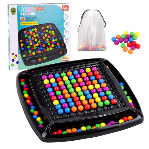 ZDNT Intellektuelles Schachbrett Doppelduell,Regenbogenball Schachbrett Strategiespiele,Regenbogenball Eliminierung Spiel,Rainbow Ball Gesellschaftsspiele,Partyspiel für Kinder und Erwachsene (120) von ZDNT