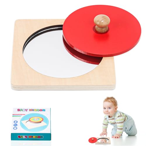 ZDNT Montessori-Spiegel Lustiges Spiegelspielzeug Sensorisches Spielzeug Interaktive Spiegel für Kinder Bauchzeitspiegel Baby-Geschenkideen Baby Spiegel Spielzeug Für Baby-Kleinkind-Vorschule von ZDNT