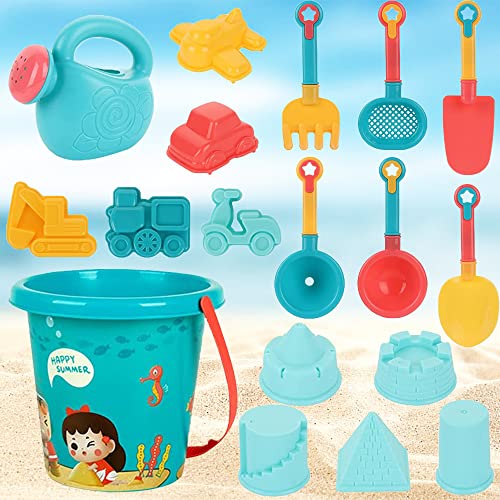 ZDQC 18 Stück Sandspielzeug Set,Strand Sandspielzeug Set,Sandkasten Spielzeug,Sandspielzeug Set für Kinder,Sandspielzeug Strand,Sandkasten Set,Sand Toys Kids Set (18) von ZDQC