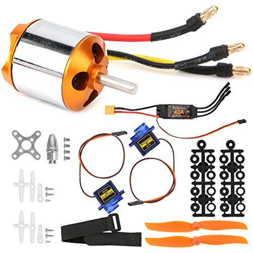 ZDVHOMCB Elektrowerkzeuge RC Helikopter Electronic Starter, 2217 Electronic Starter Kit Überhitzungsschutz Gute Leistung 40A XT60 ESC 8060 Propeller-Lenkmotor for RC Helikopter von ZDVHOMCB