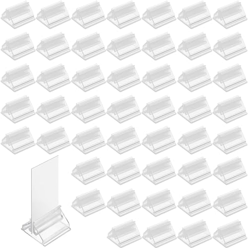 ZEACCT 48-Teiliger Plastik-Spielkartenhalter, Transparenter Spielkartenhalter, Platzkartenhalter, Spielteilhalter Bildhalter für Karten, Fotos, Notizen, Bildanzeige (Transparent) von ZEACCT