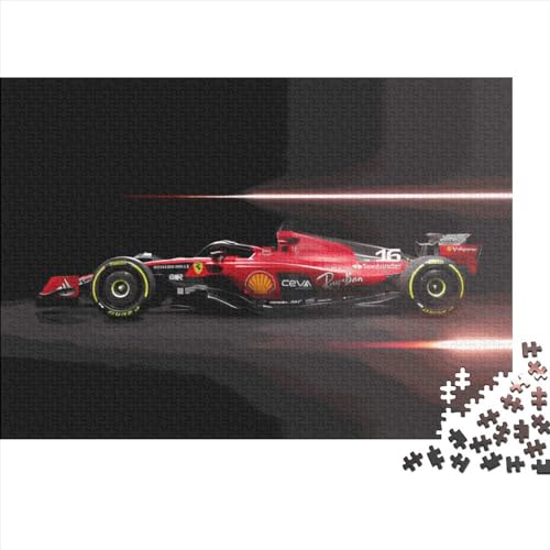 1000-teiliges Puzzle für Erwachsene, F1-Renn-Puzzlesets für Familien, Holzpuzzles, Brain Challenge-Puzzle, 1000 Teile (75 x 50 cm) von ZEBWAY