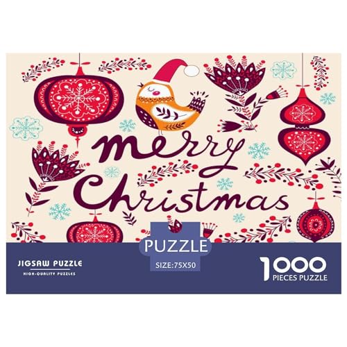 1000-teiliges Puzzle für Erwachsene, Kinder, Weihnachtspuzzle, Holzpuzzle für Erwachsene, Familienunterhaltungsspielzeug, 1000 Stück (75 x 50 cm) von ZEBWAY