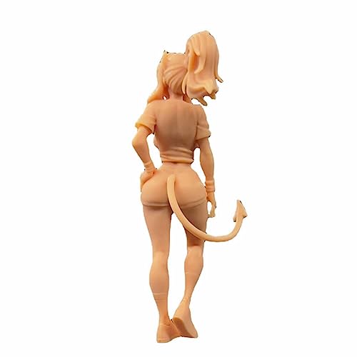 ZEDACAKAI 1/43 Figur Anime süße Catwoman Kellnerin Modell Miniaturszene GK muss von Ihnen selbst gefärbt werden - Nr. 1 von ZEDACAKAI