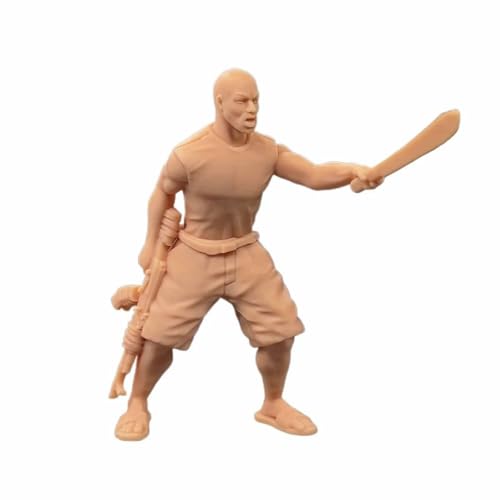 ZEDACAKAI 1/43 Figur Male Bandits Fight with Guns Model Miniature Scene GK Need to Be Colored by Yourself No4 von ZEDACAKAI