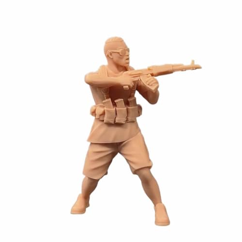 ZEDACAKAI 1/43 Figur Male Bandits Fight with Guns Model Miniature Scene GK Need to Be Colored by Yourself No7 von ZEDACAKAI