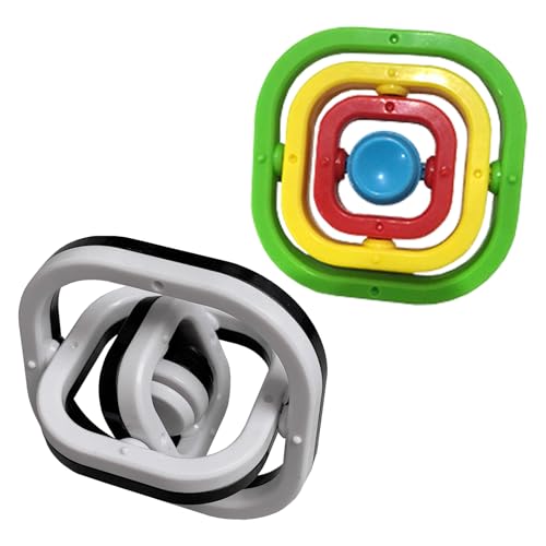 Infinite Flip Spinner, 2 Stück Fingerspitzen-Spielzeug-Spinner, geeignet für Erwachsene und Kinder Drei Seiten drehbares, unruhiges Fingerspitzenspielzeug, um die Zeit totzuschlagen. von ZEHHAST