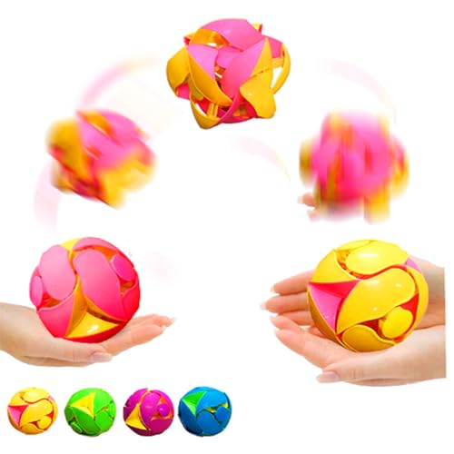 Teleskopische Farbwechselbälle, magische jonglierende Farbwechselbälle, doppelte Farbbälle, Expandable Ball Zappeln Spielzeug,Fingerspitzen Stressabbau Spielzeug für Kinderpartys (zufällige Farbe) von ZEHHAST