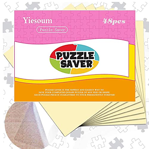 ZELAITE 48 Super Puzzle Kleber transparent, Puzzle Saver, Puzzle Folie selbstklebend, Puzzle Saver can fix The Puzzle, Optimal für 6 x 1000 Teile oder 12 x 500 Teile Puzzle (48) (48) von ZELAITE