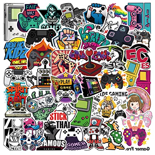 ZELAITE 50 PCS Video Gaming Spie Sticker Aufkleber für Laptop, Telefon, Wasserflasche, Skateboard, Koffer, Gitarre, Pad, niedliche ästhetische Vinyl Aufkleber, Wasserdicht, Scrapbook Aufkleber (E) von ZELAITE